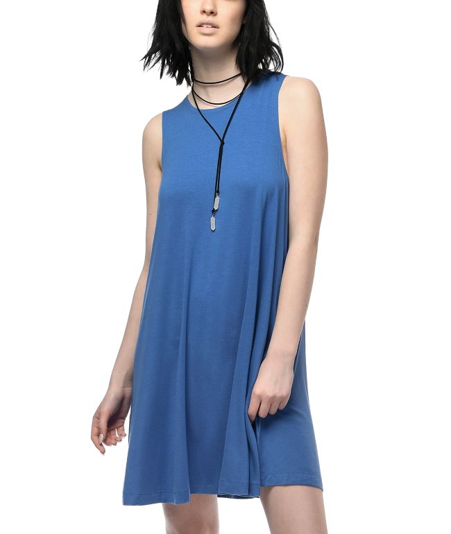 blue swing dress