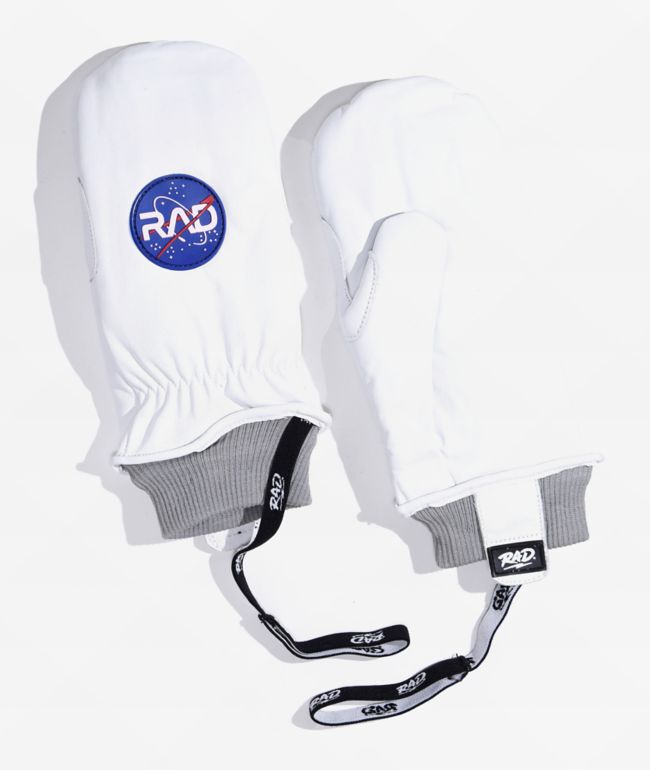 Rad Gloves Rancher Space White Snowboard Mittens