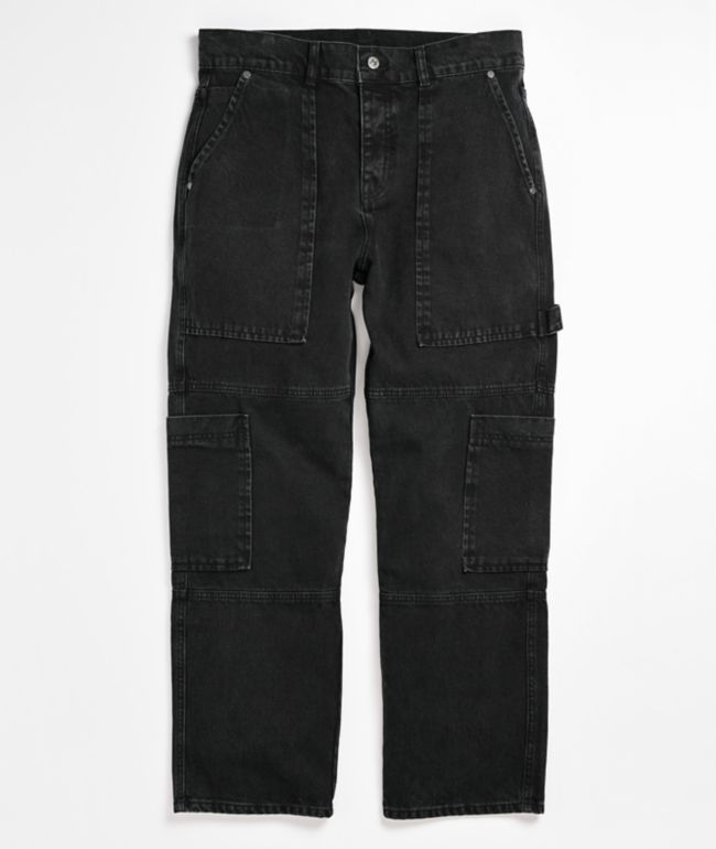 black ragged jeans
