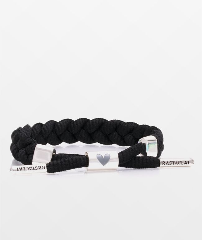 Rastaclat I Love You pulsera trenzada negra