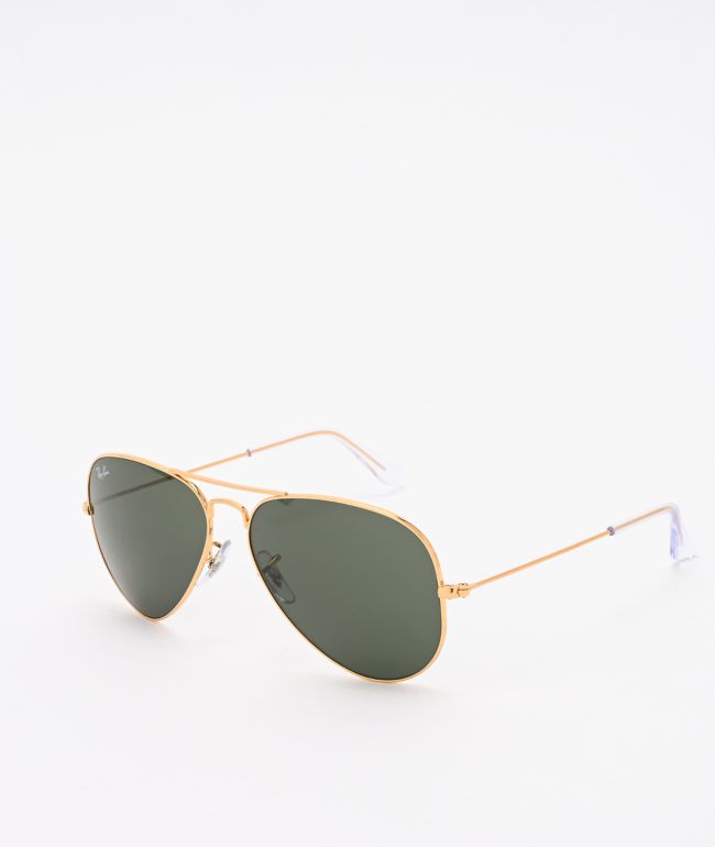 Ray-Ban Aviator Gold & Grey Green Sunglasses