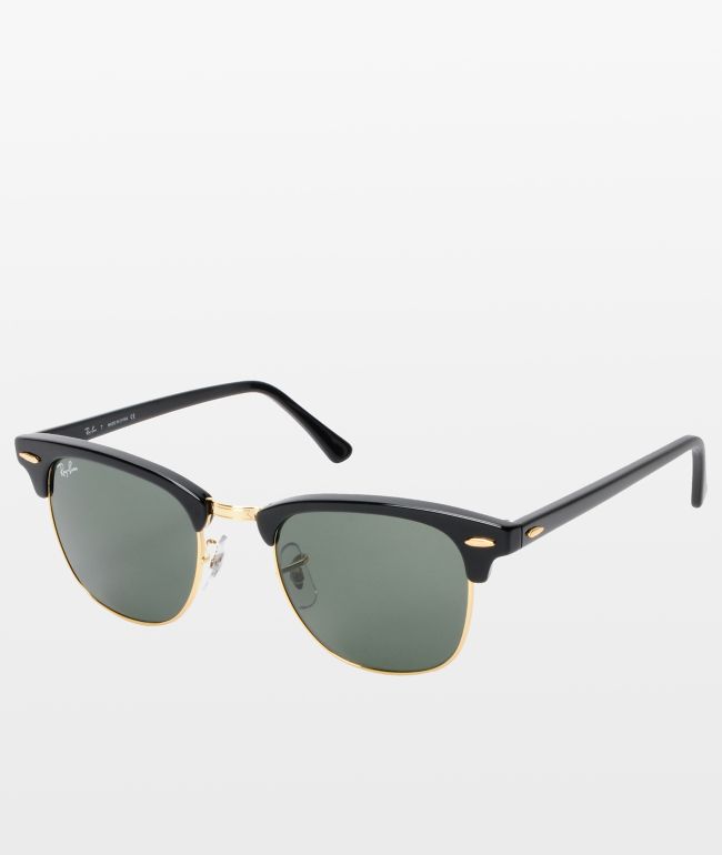 Ray-Ban Clubmaster gafas de sol en negro y oro
