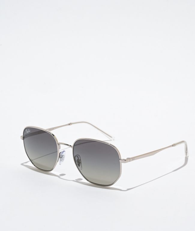 Ray-Ban Hexagonal Silver Gradient Sunglasses