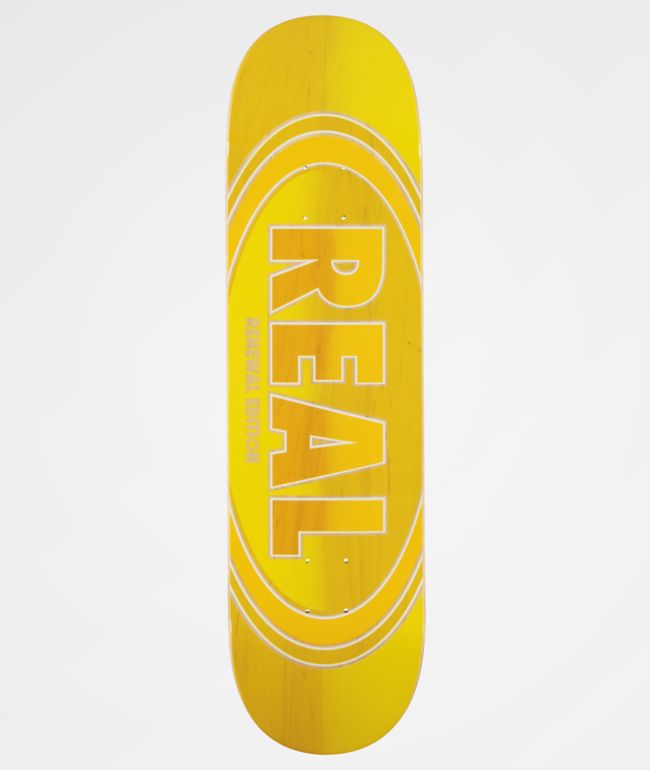 Real Skateboard Deck Ovalduo Fade Yellow 8.25" 