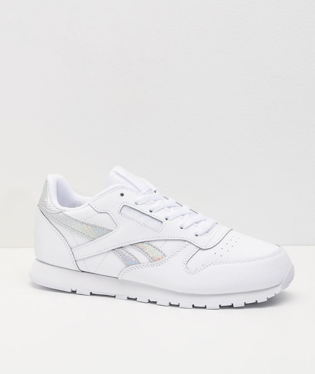 begynde guld Adskille Reebok Classic Leather White & Iridescent Shoes
