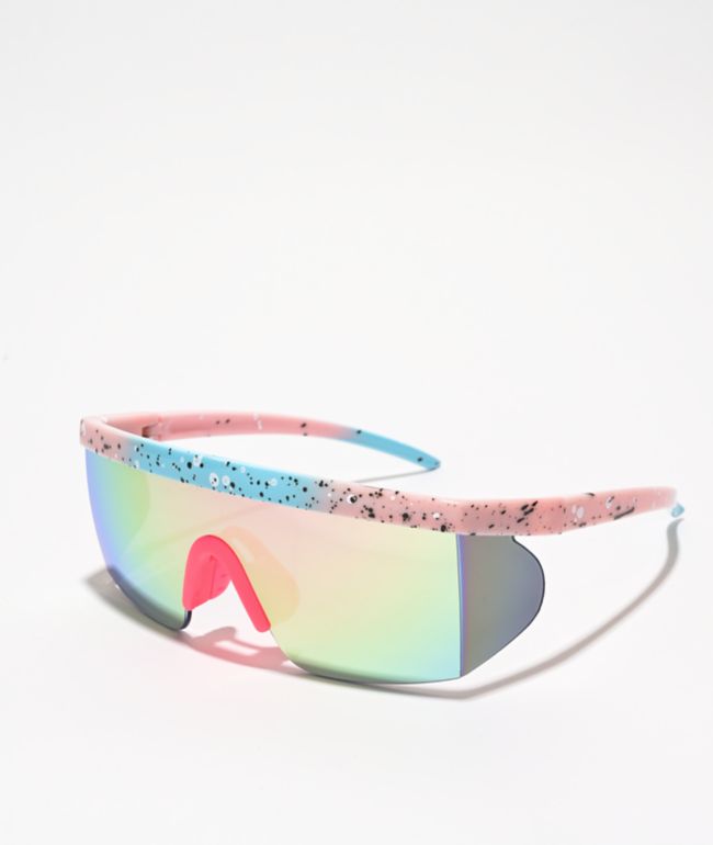 Revo Pink Speckle Shield Sunglasses