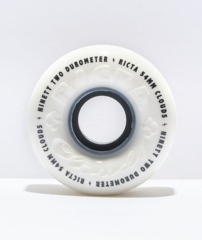 Ricta Clouds 54mm 92a White and Black Skateboard Wheels