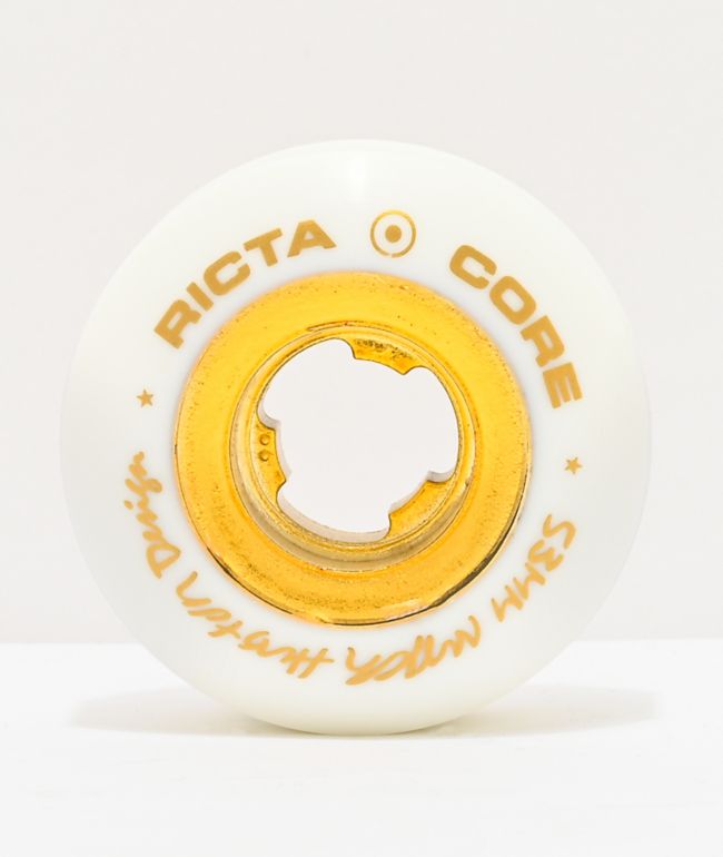Ricta Nyjah Huston Chrome Core 99a Wheels White/Gold 52mm 