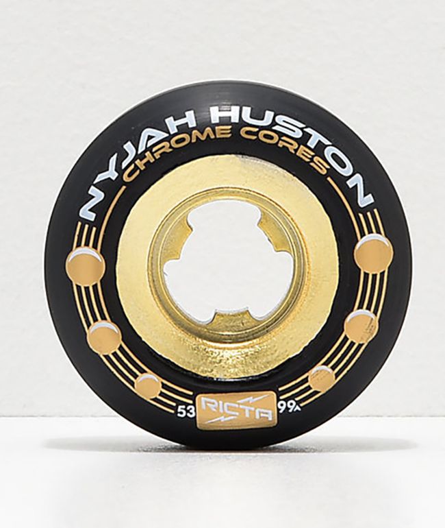 Ricta Nyjah Gold & Black 53mm 99a Skateboard Wheels