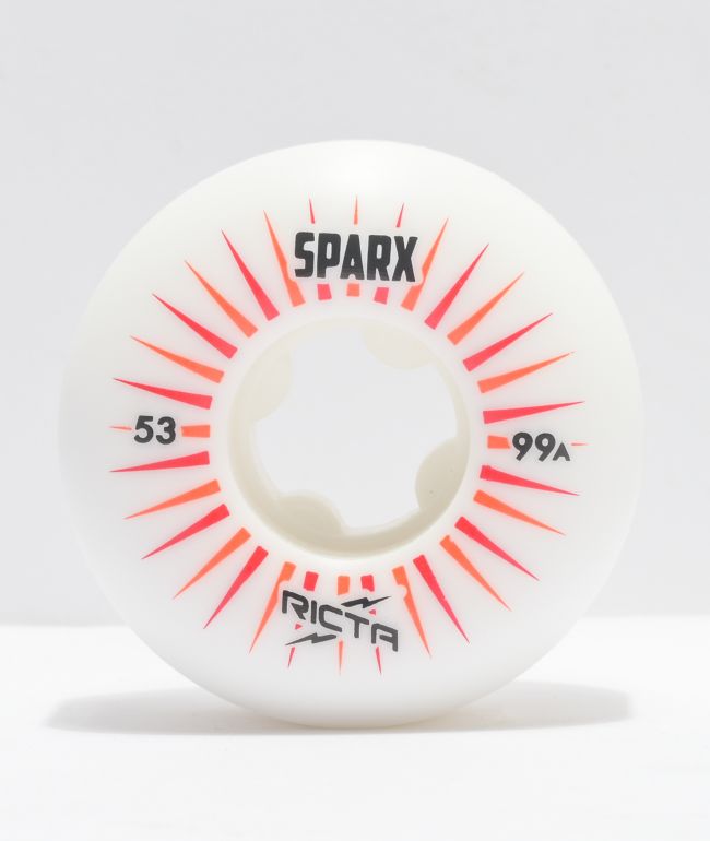 Ricta Sparx 53mm 99a White Skateboard Wheels