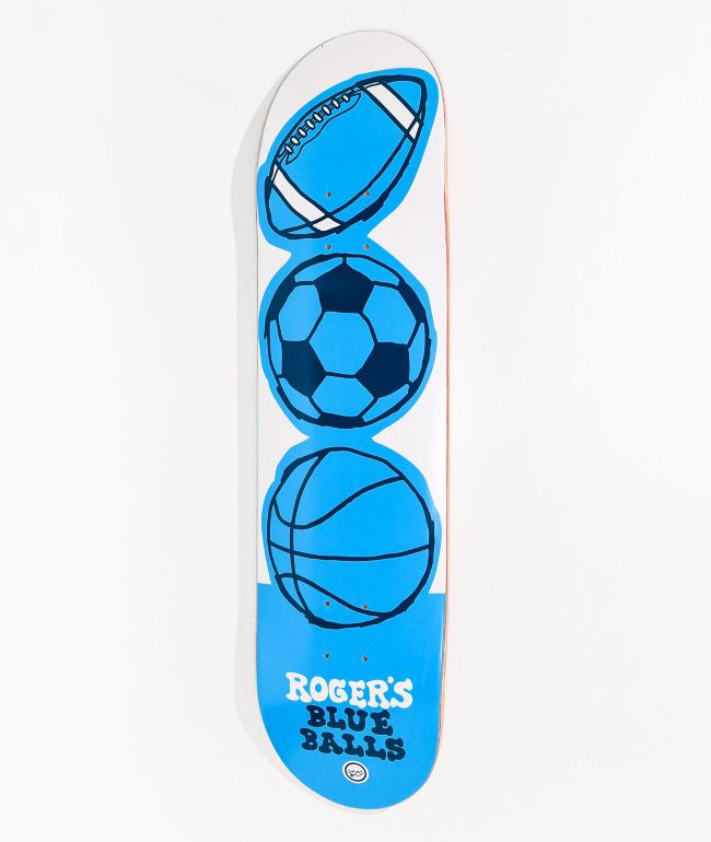 Roger Skate Co. Blue Balls 8.1" Skateboard Deck