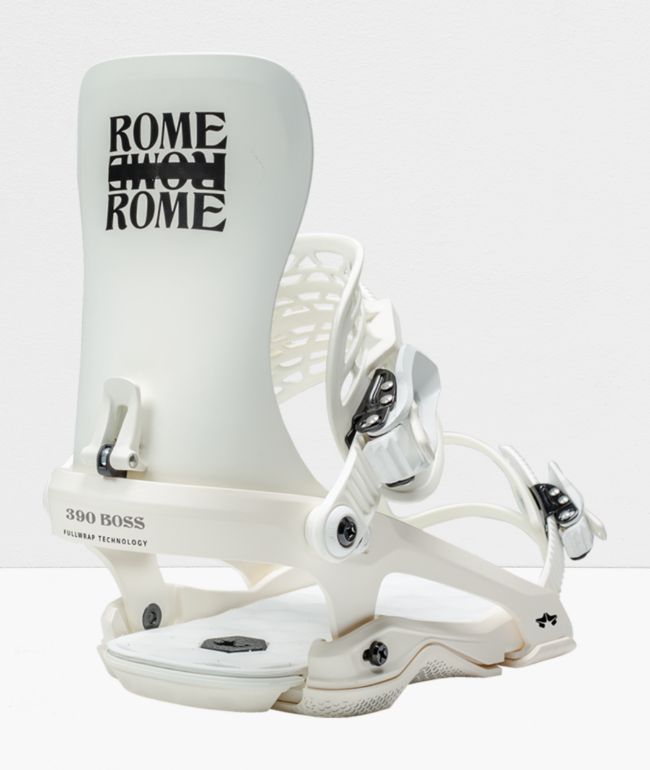 Rome 390 Boss White Snowboard Bindings 2021 |