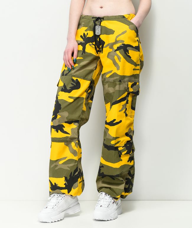 camouflage pants yellow