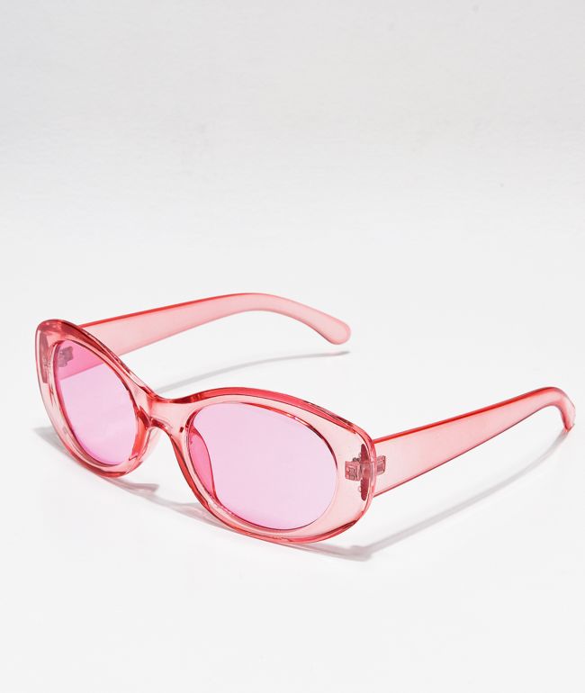 pink plastic sunglasses