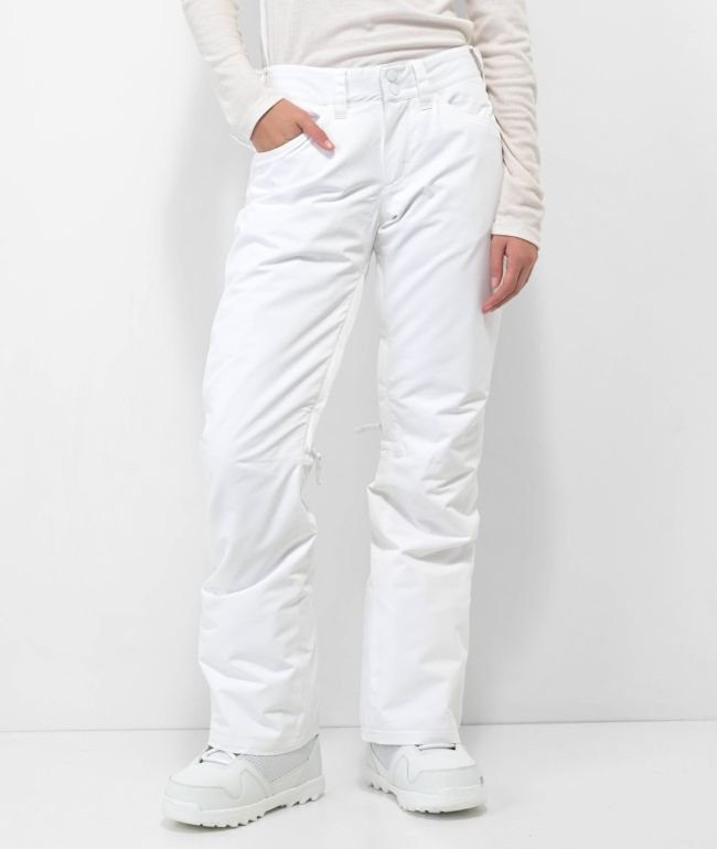 Roxy Backyard White 10K Snowboard Pants