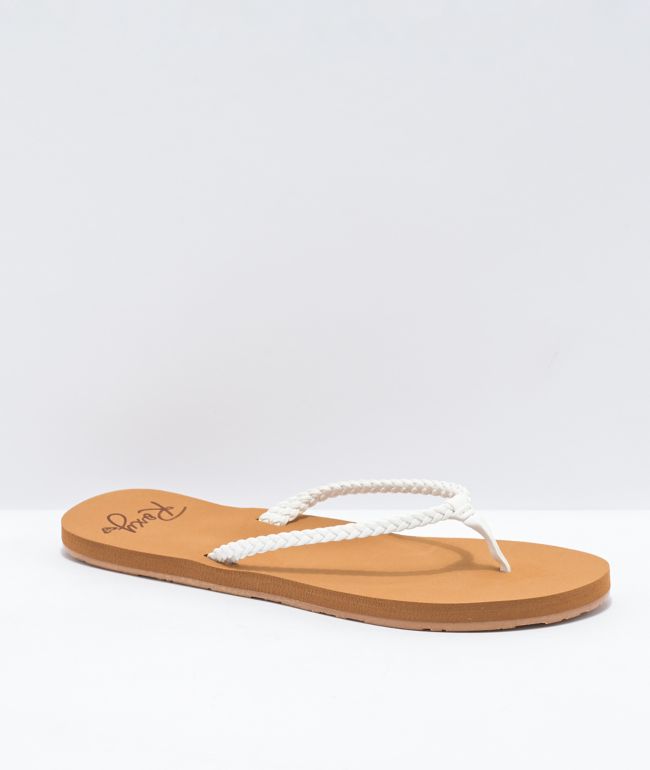 Roxy Costas Tan \u0026 White Sandals | Zumiez