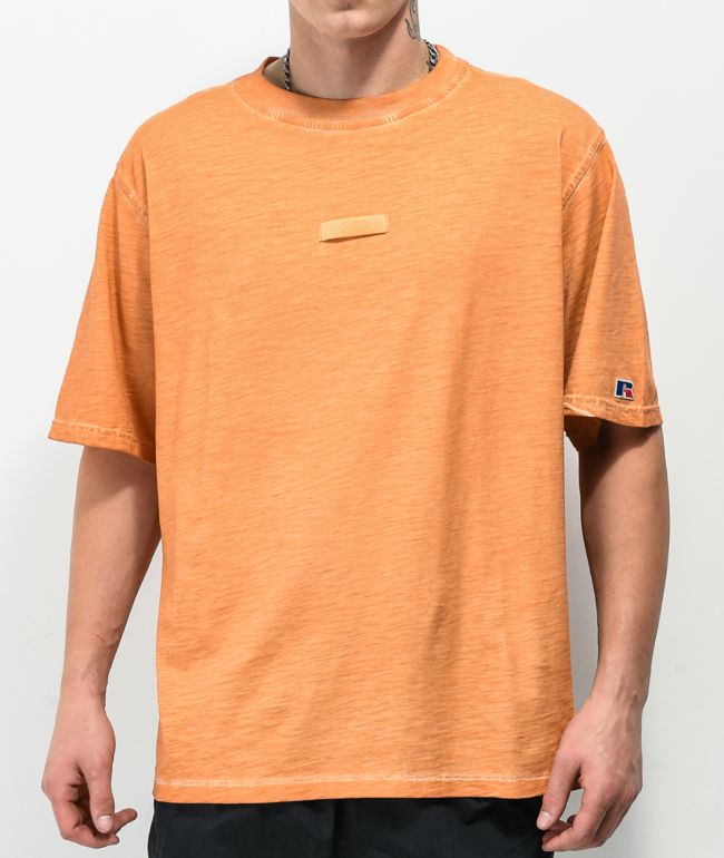Russell Athletic Marcus Pheasant Orange Wash T-Shirt