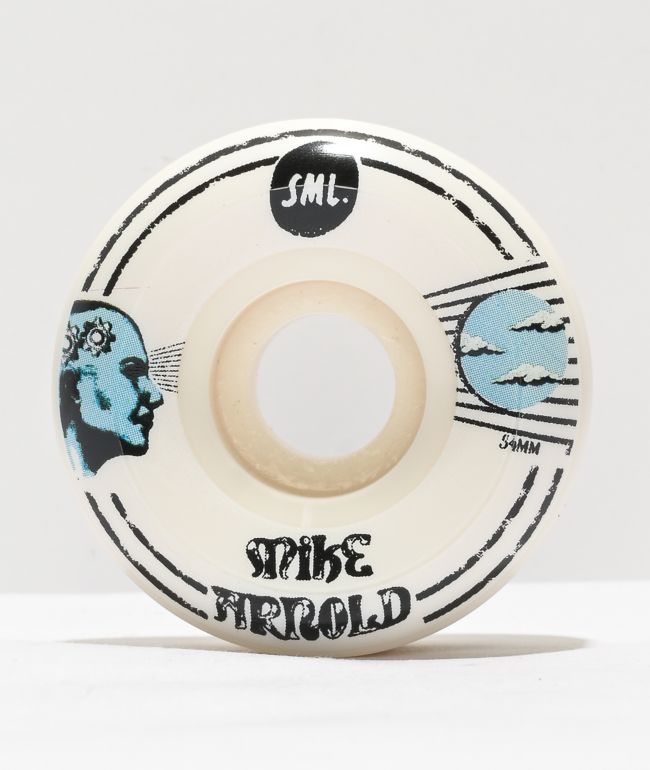 SML. Arnold Lucidity 54mm 99a White Skateboard Wheels