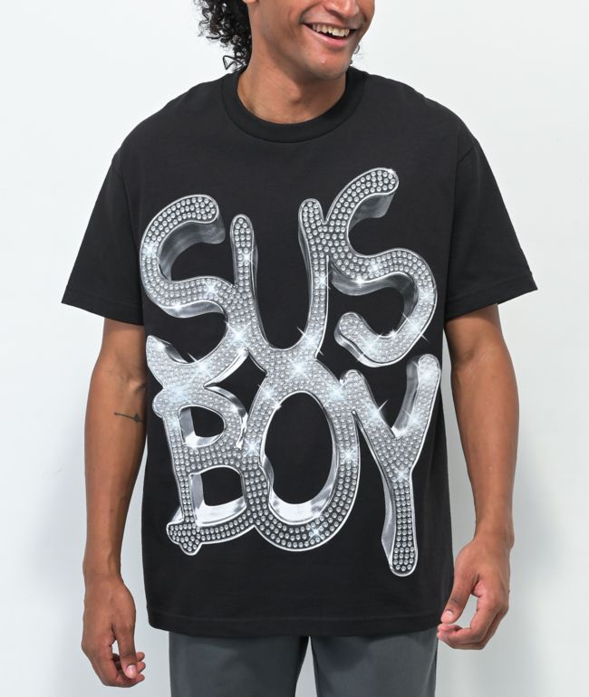 SUS BOY Iced Out Black T-Shirt