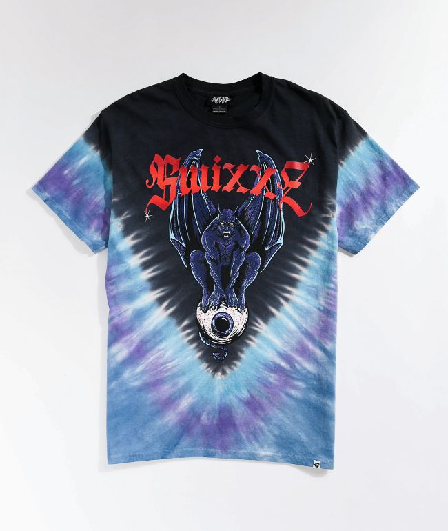 SWIXXZ Gargoyle Black & Blue Tie Dye T-Shirt