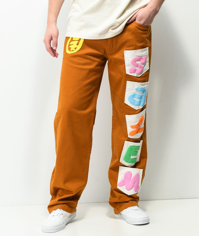 Salem7 Brown Pocket Pants