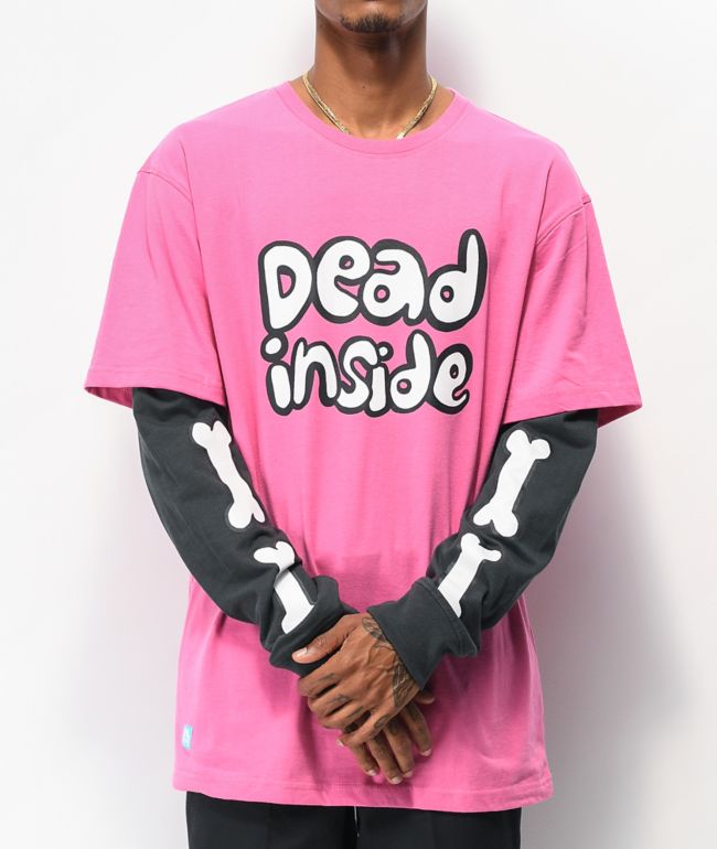 Salem7 Dead Inside Pink Black Long Sleeve T Shirt Zumiez