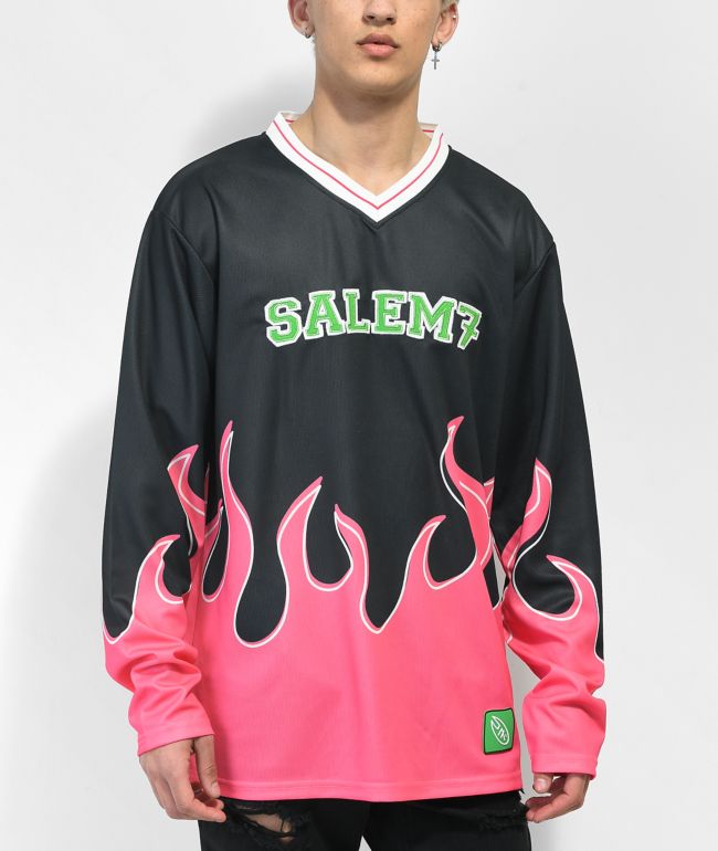 Salem7 Flames Pink Hockey Jersey