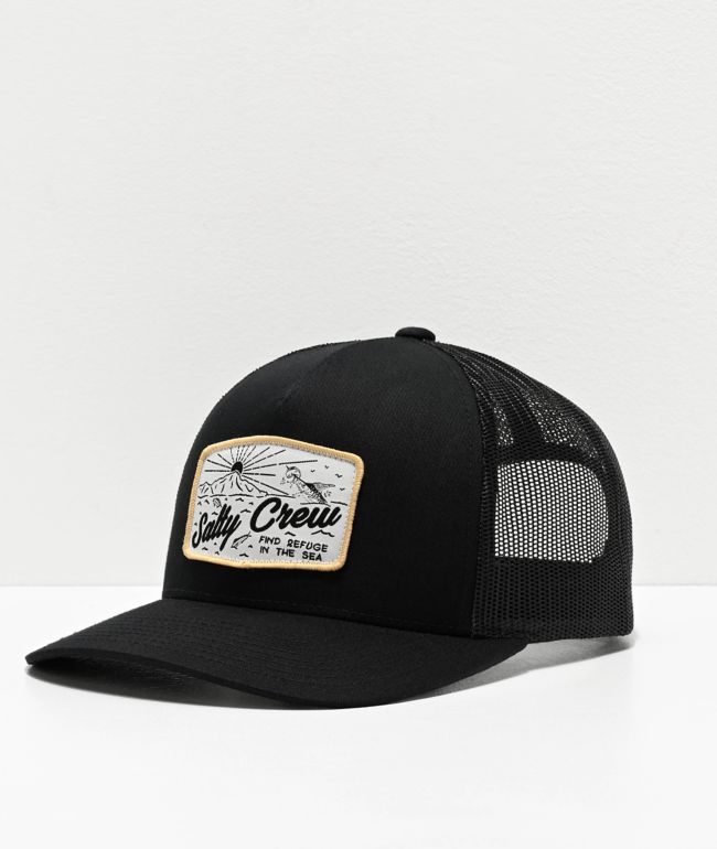 Salty Crew Frenzy Retro Black Trucker Hat