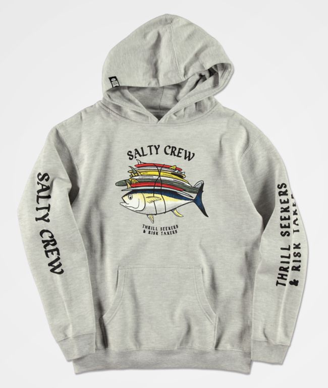 Salty Crew Kids Voyager Grey Hoodie