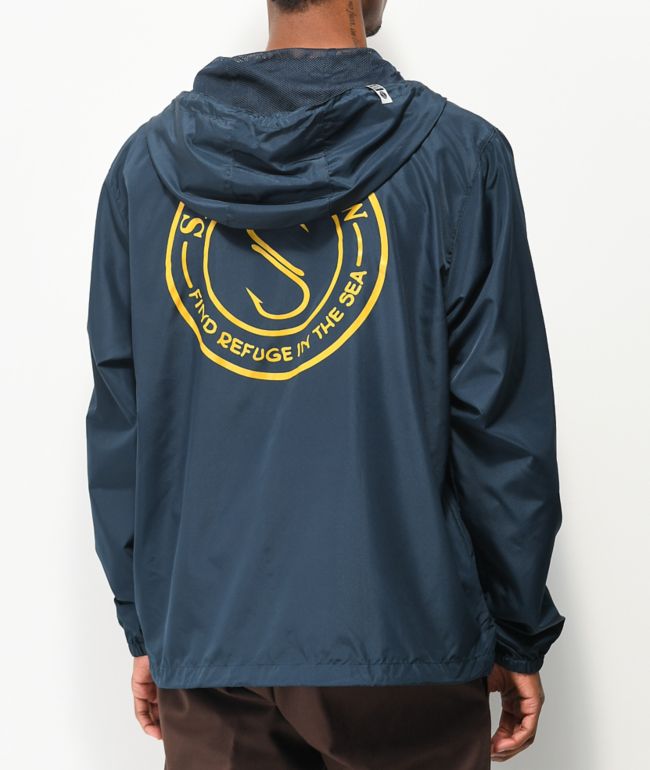 Salty Crew Palomar Navy Windbreaker Jacket