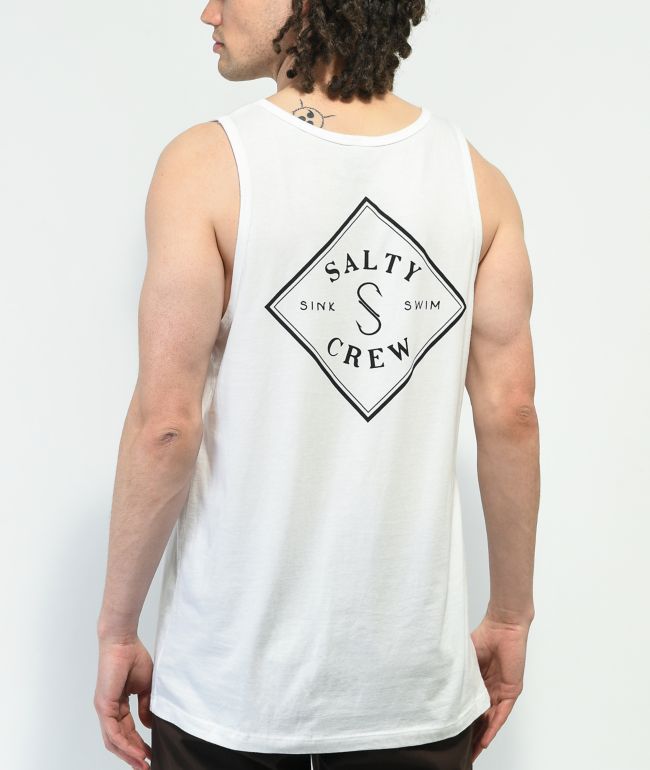Salty Crew Tippet White Tank Top