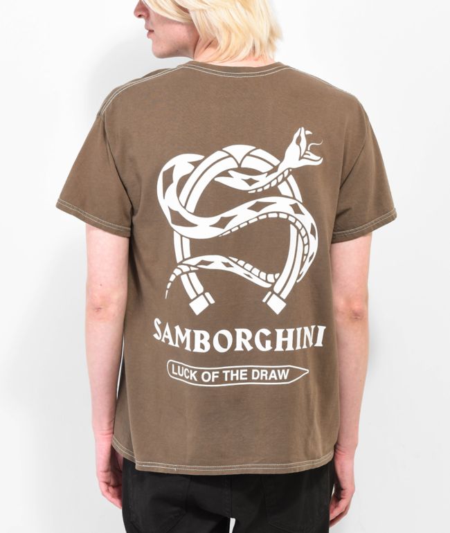 Samborghini Logo Camiseta Marrón