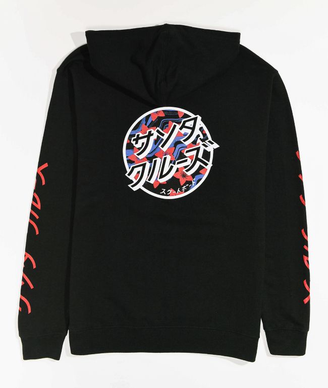 Santa Cruz Boys Japan Dot Black Hoodie
