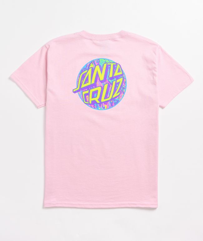 Santa Cruz Boys Spill Dot Pink T Shirt Zumiez
