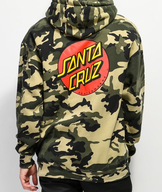 Camo santa deals cruz hoodie