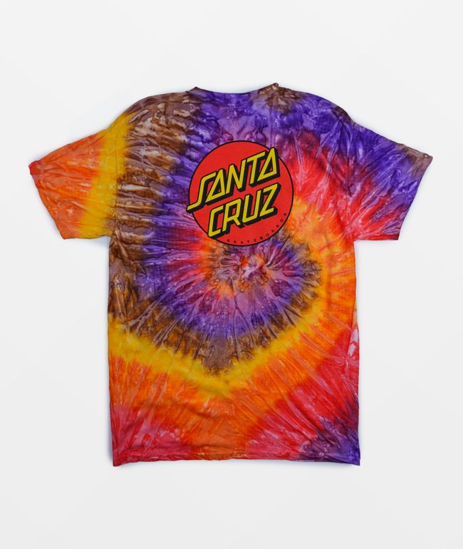 Santa Cruz Classic Dot Festival Tie Dye T-Shirt