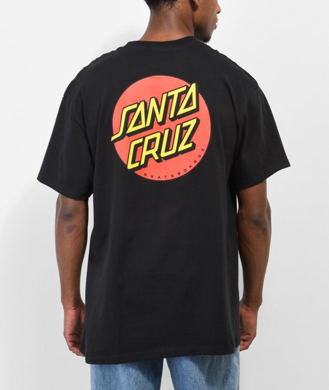 Santa Cruz Classic Dot Logo Black T-Shirt