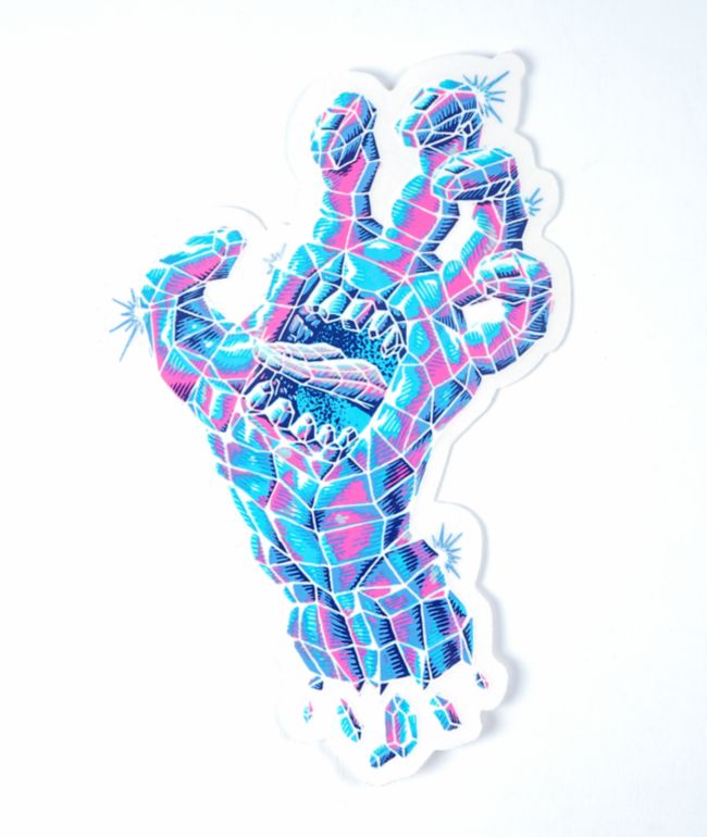 Santa Cruz Crystal Hand Sticker