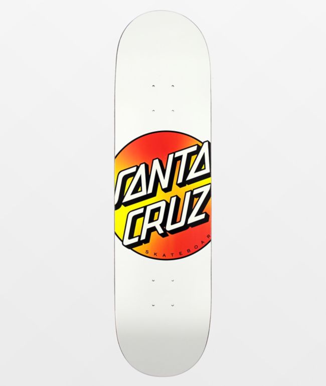 Santa Cruz Dayfade Dot White Vx 8 25 Skateboard Deck Zumiez If you want to amp up the look of your board, check out their selection of stickers. santa cruz
