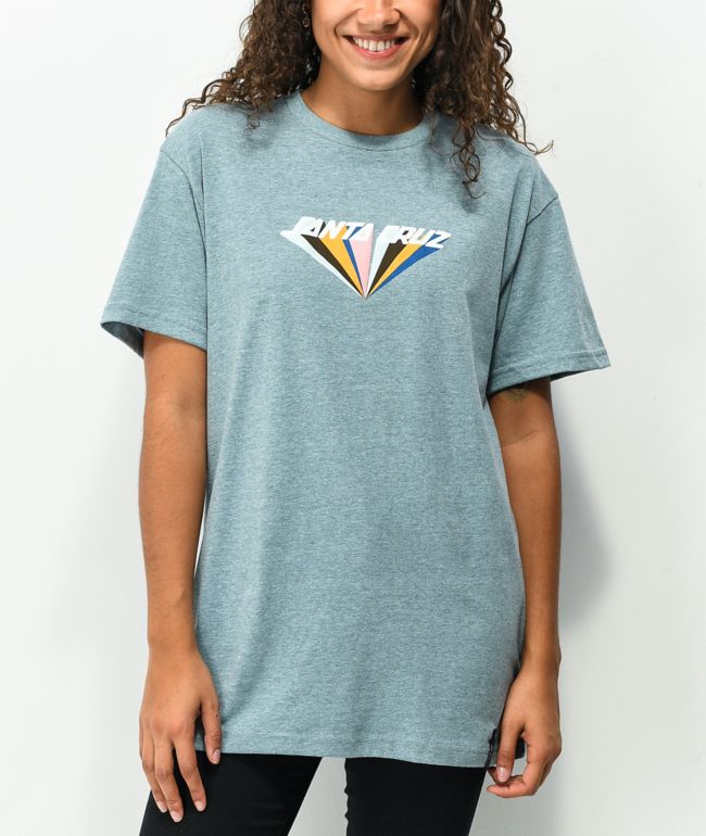 Santa Cruz Delta Strip Heather Blue T-Shirt