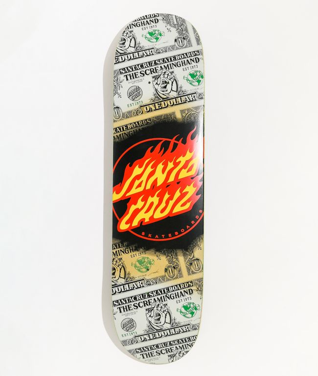 Santa Cruz Dollar Flame 8.0" tabla de patineta