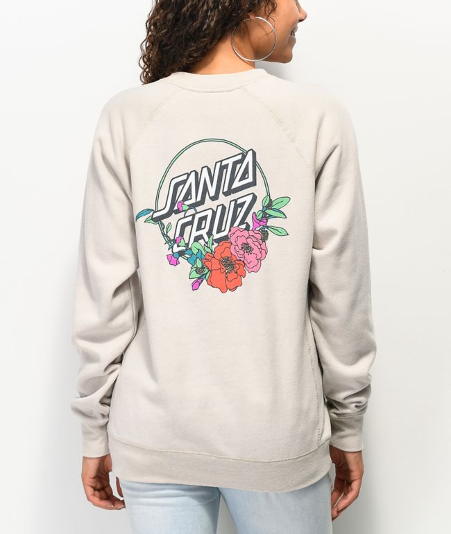 tan crew neck sweatshirt