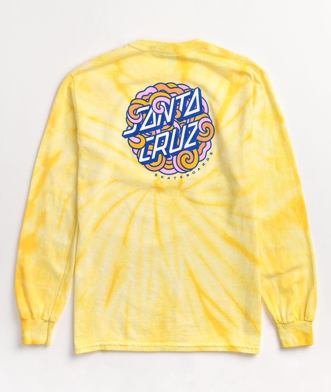 Funky Dot Yellow Tie Dye Long Sleeve 