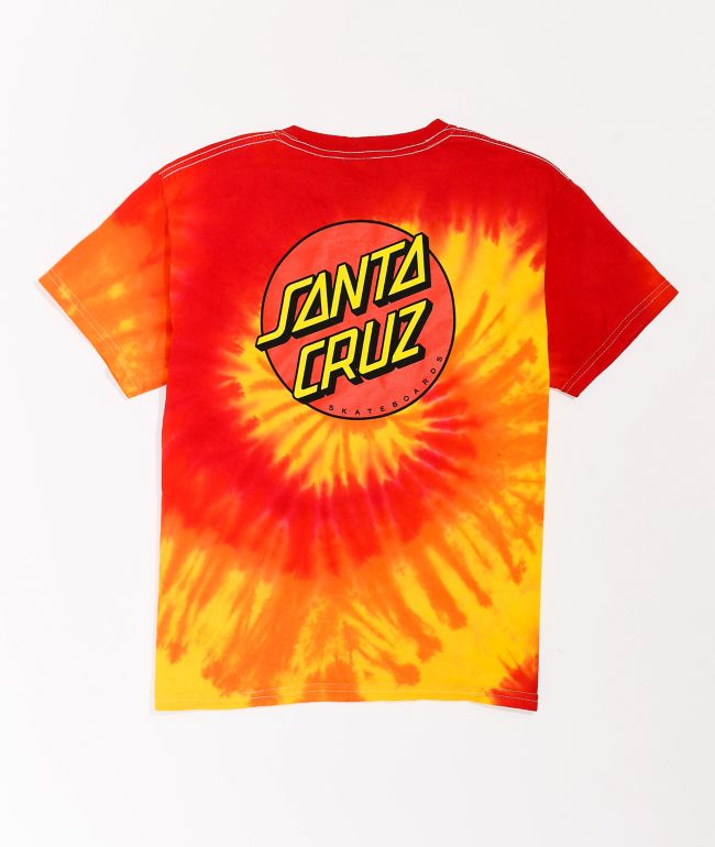 Santa Cruz Kids Classic Dot Blaze Tie Dye T-Shirt