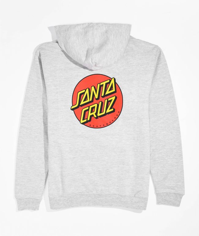 Santa Cruz Kids Classic Dot Grey Zip Hoodie