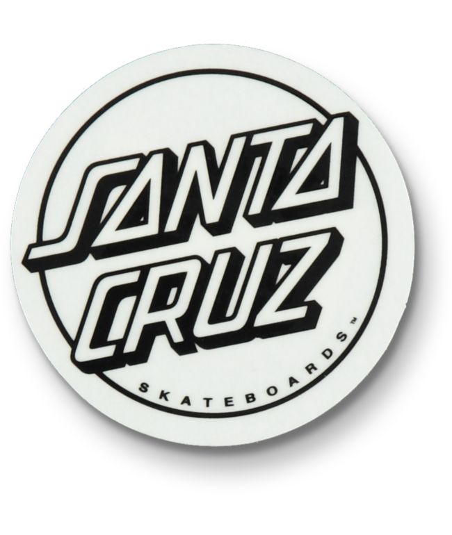 Santa Cruz Opus Dot Clear pegatina en blanco y negro