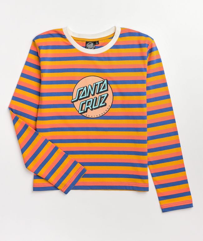 red and blue striped long sleeve