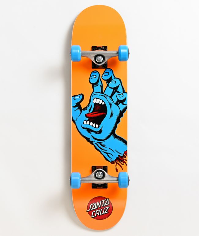 Santa Cruz Screaming Hand 7 5 Blue Orange Skateboard Complete Zumiez Alles von ihrer lieblingsmarke an einem ort. santa cruz