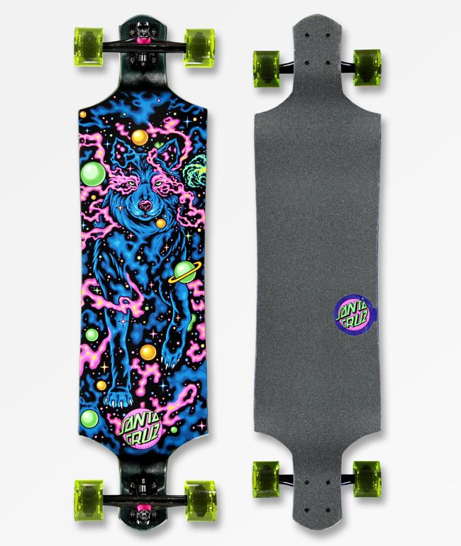 Santa Cruz Space Wolf 40 Drop Down Longboard Complete Zumiez Stick them on your deck, backpack, anything really! santa cruz