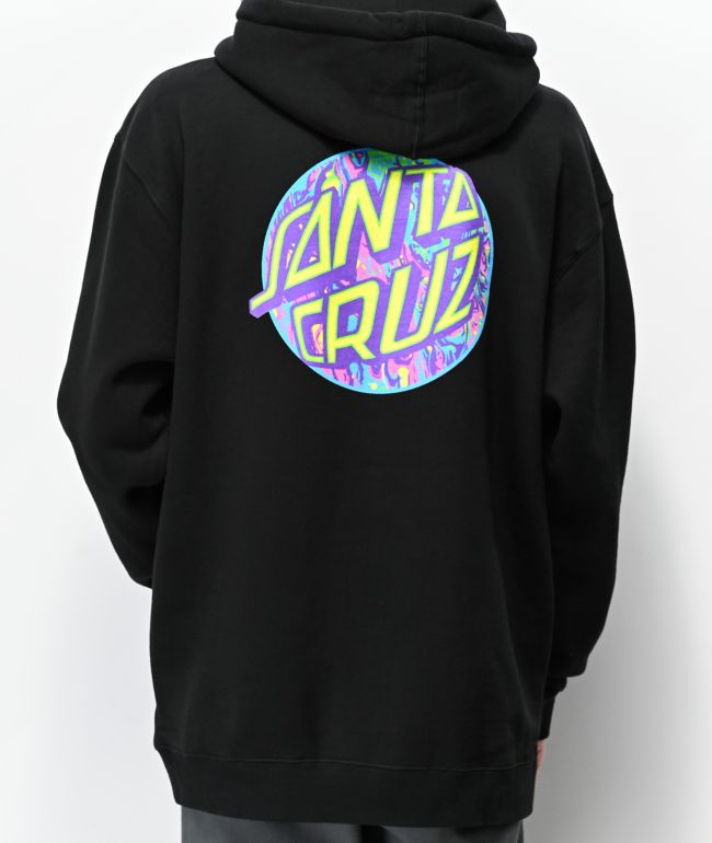 Santa Cruz Spill Dot sudadera con capucha negra